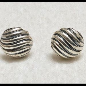 David Yurman sculpted cable earrings